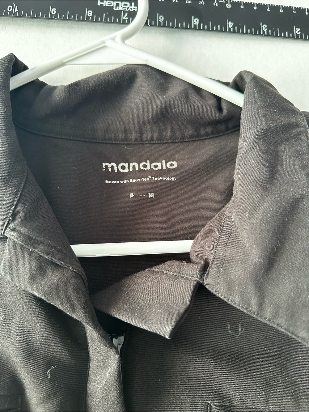 Mandala Scrub Black Zip-Front Utility Jumpsuit Jogger Nurse - Picture 4 of 9